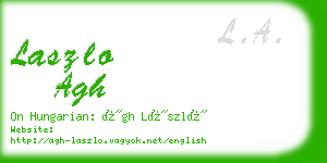 laszlo agh business card